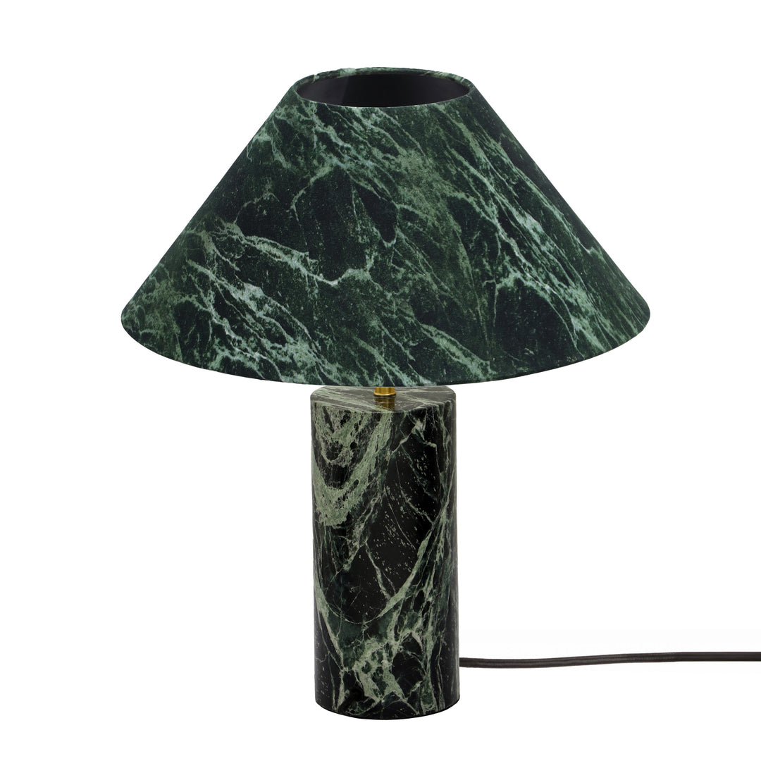 Lámpara de mesa de mármol verde Aurora