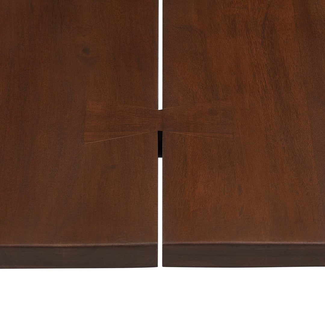 Mesa comedor negra con madera de acacia 96” Alte