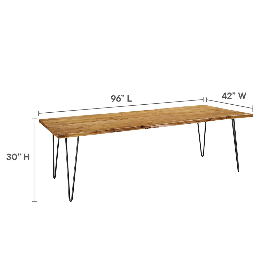 Mesa comedor negra con madera de acacia 96” Alte