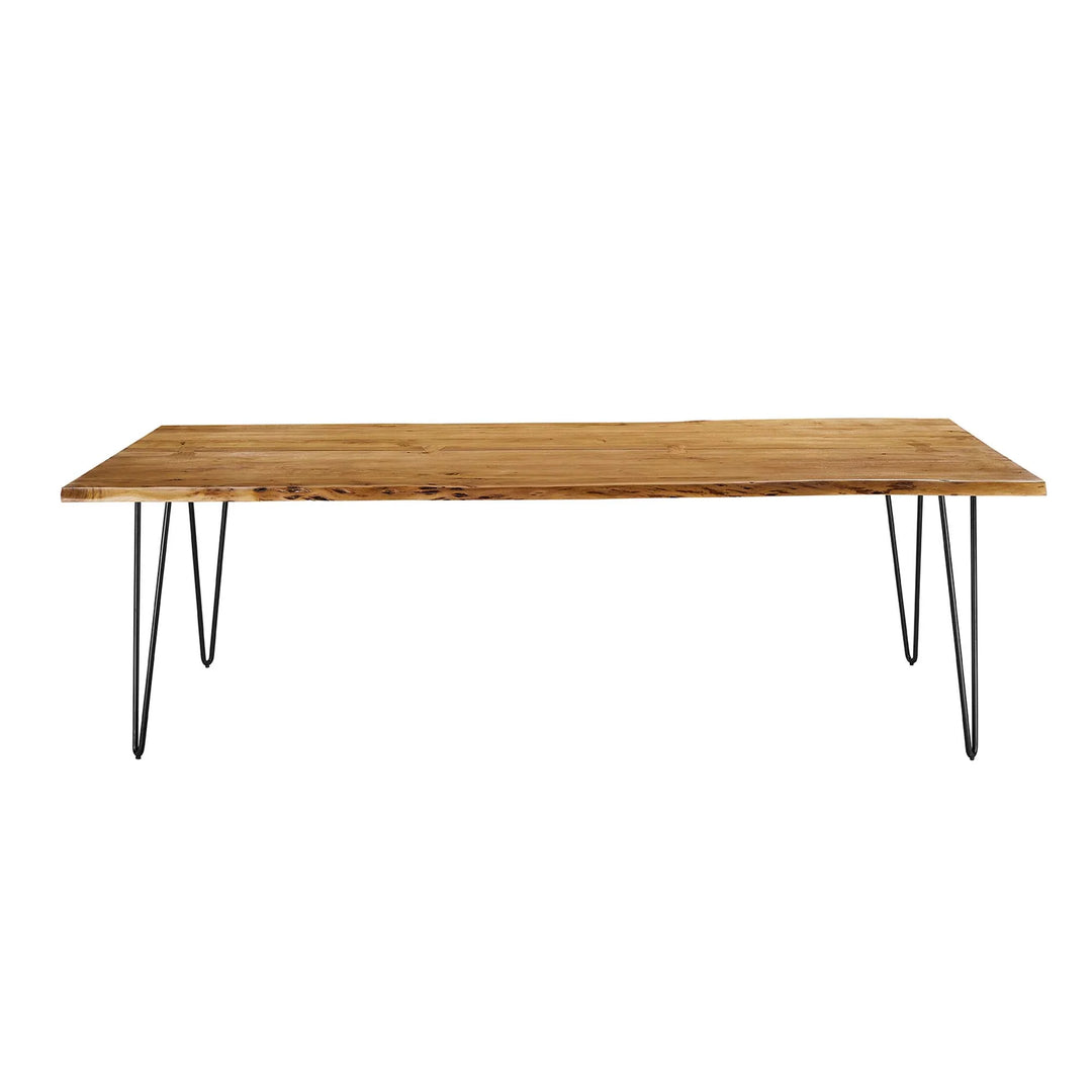 Mesa comedor negra con madera de acacia 96” Alte