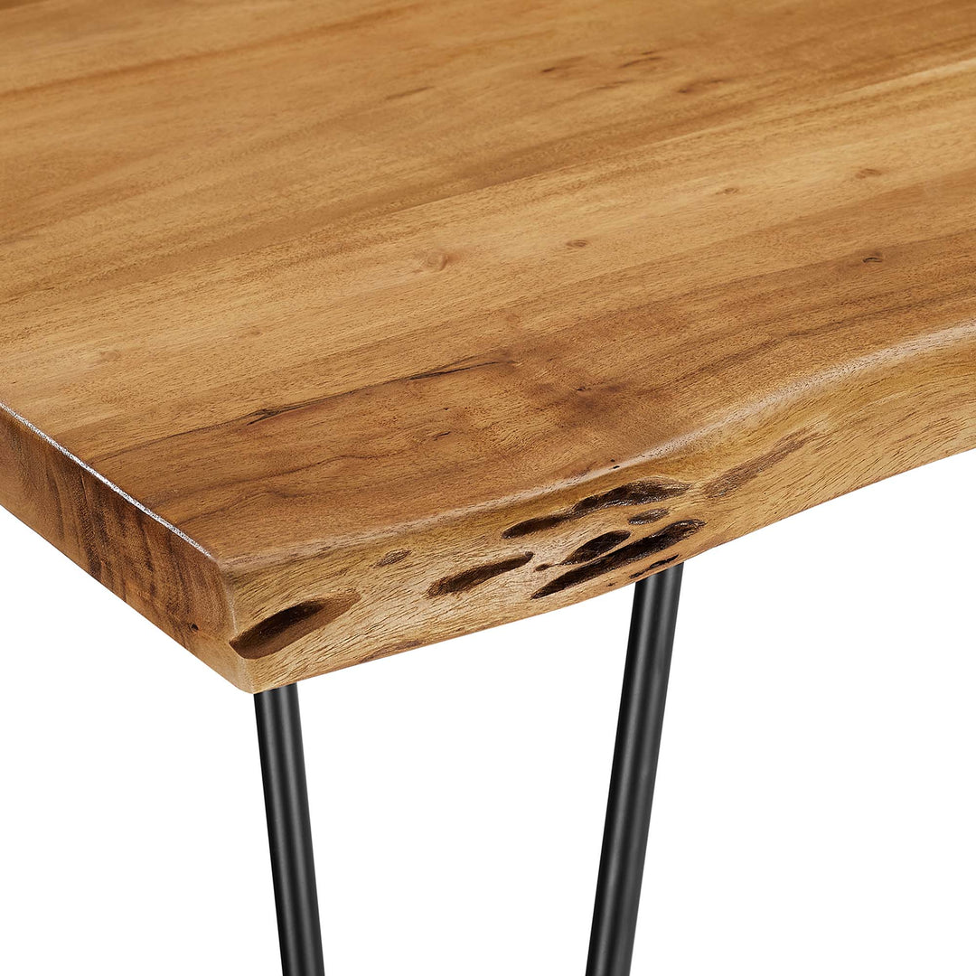 Mesa comedor negra con madera de acacia 96” Alte