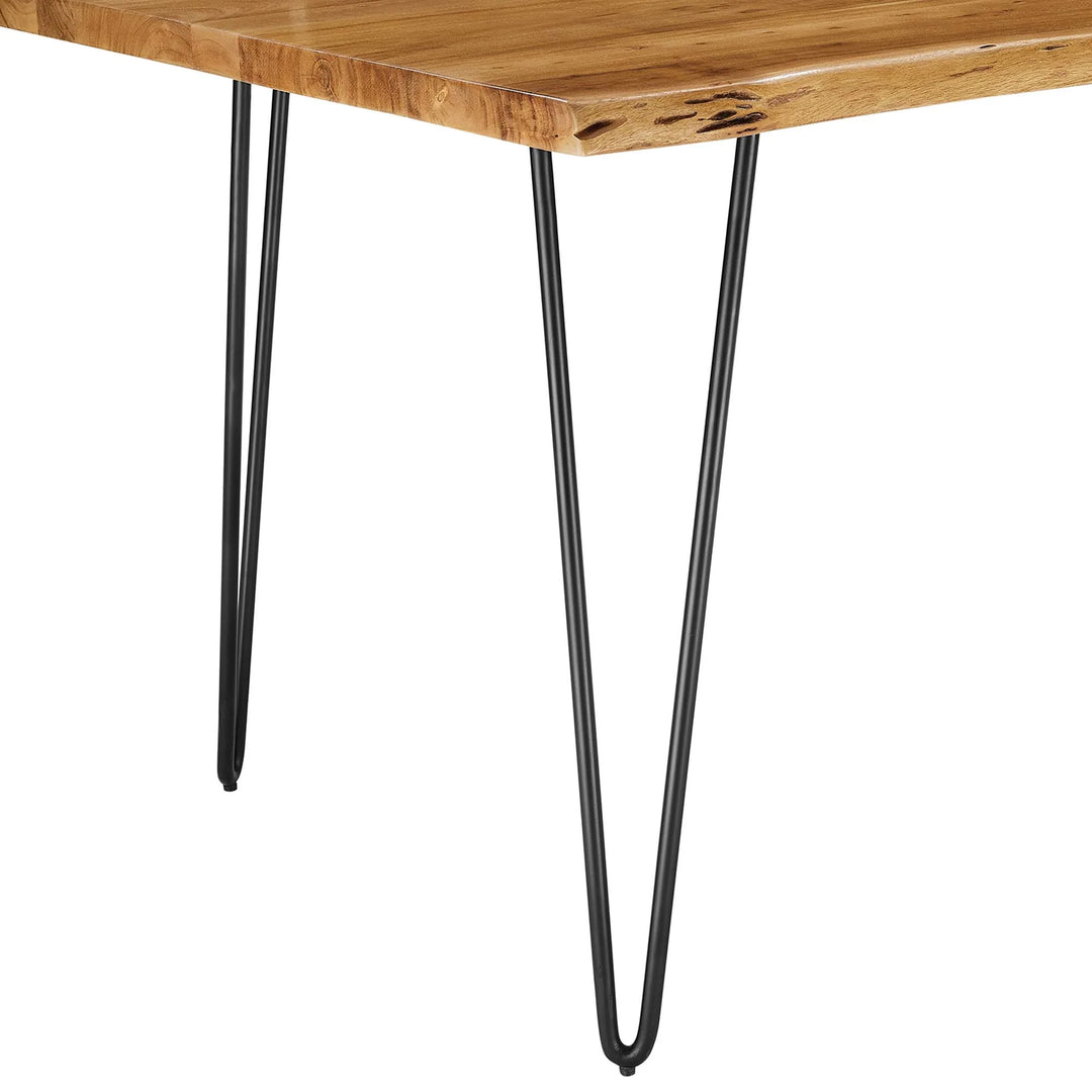 Mesa comedor negra con madera de acacia 96” Alte