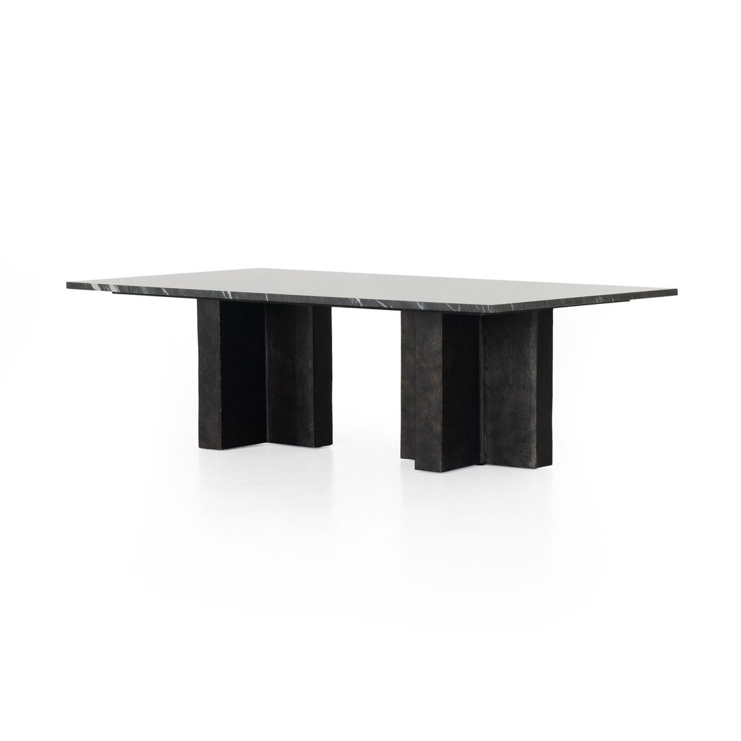 Mesa de centro con mármol negro sólido Jorg.