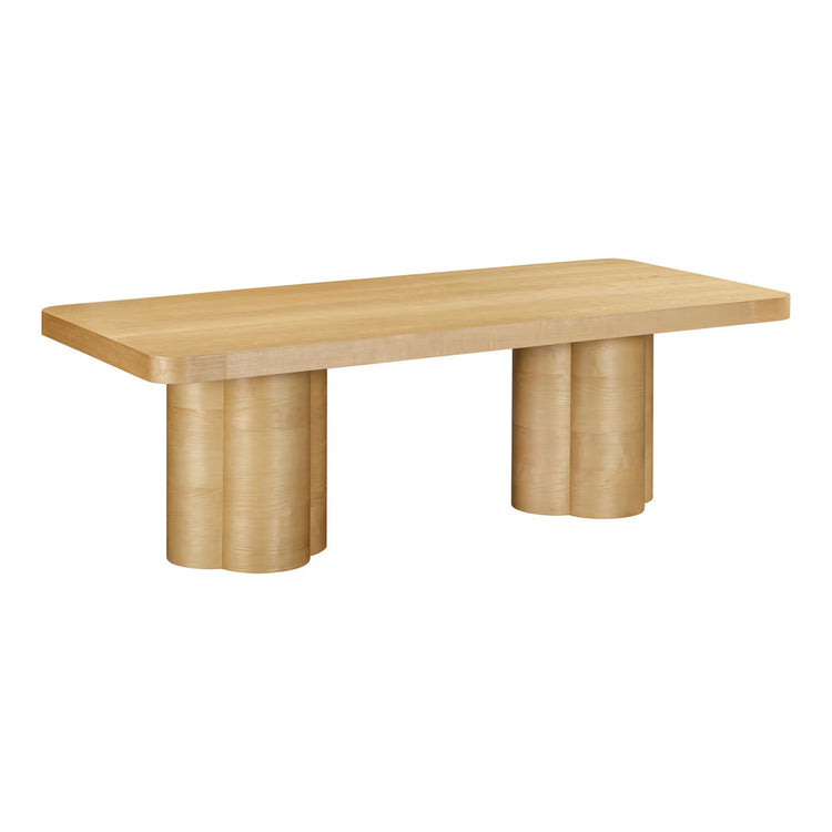 Mesa de comedor natural Noor 90” grueso.