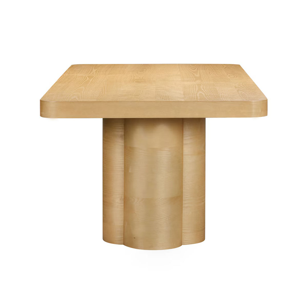 Mesa de comedor negra o natural Noor 90” tablero grueso