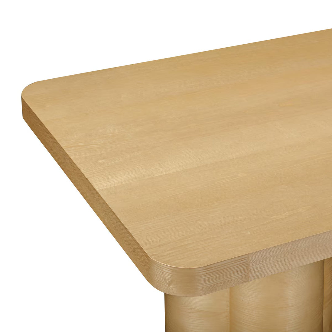 Mesa de comedor negra o natural Noor 90” tablero grueso