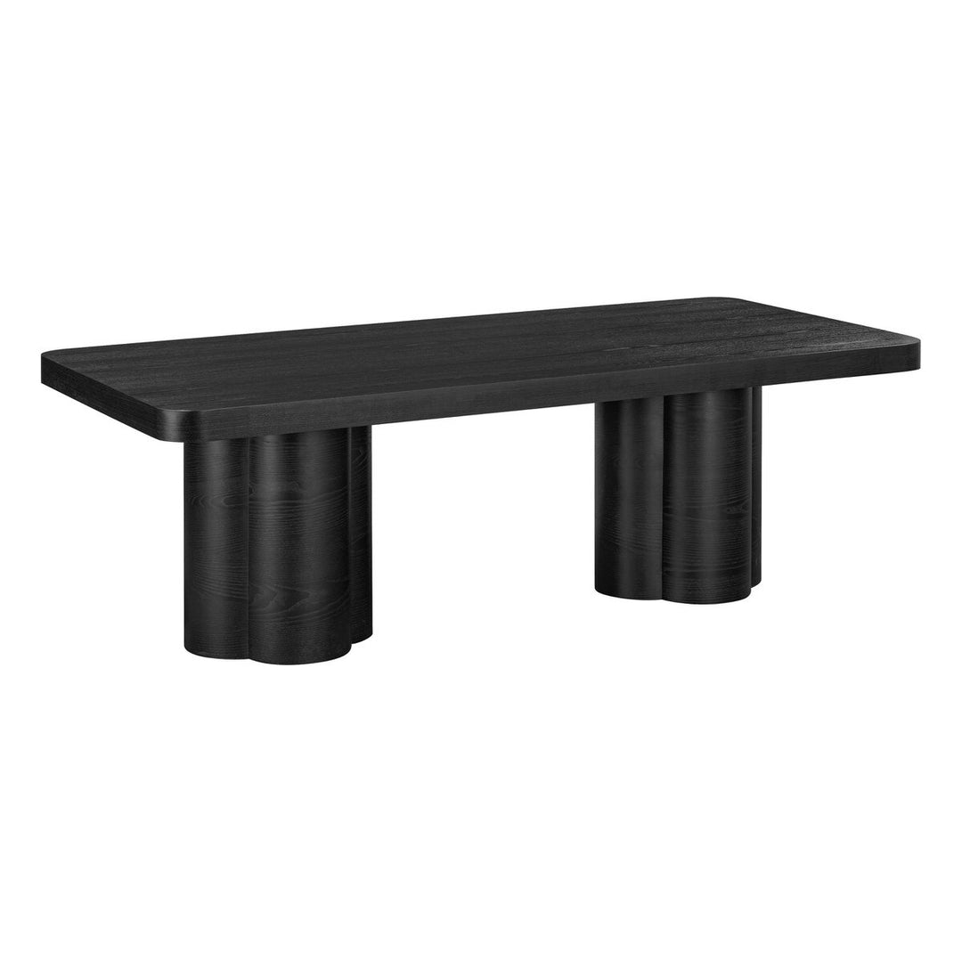 Mesa de comedor negra Noor 90” grueso.