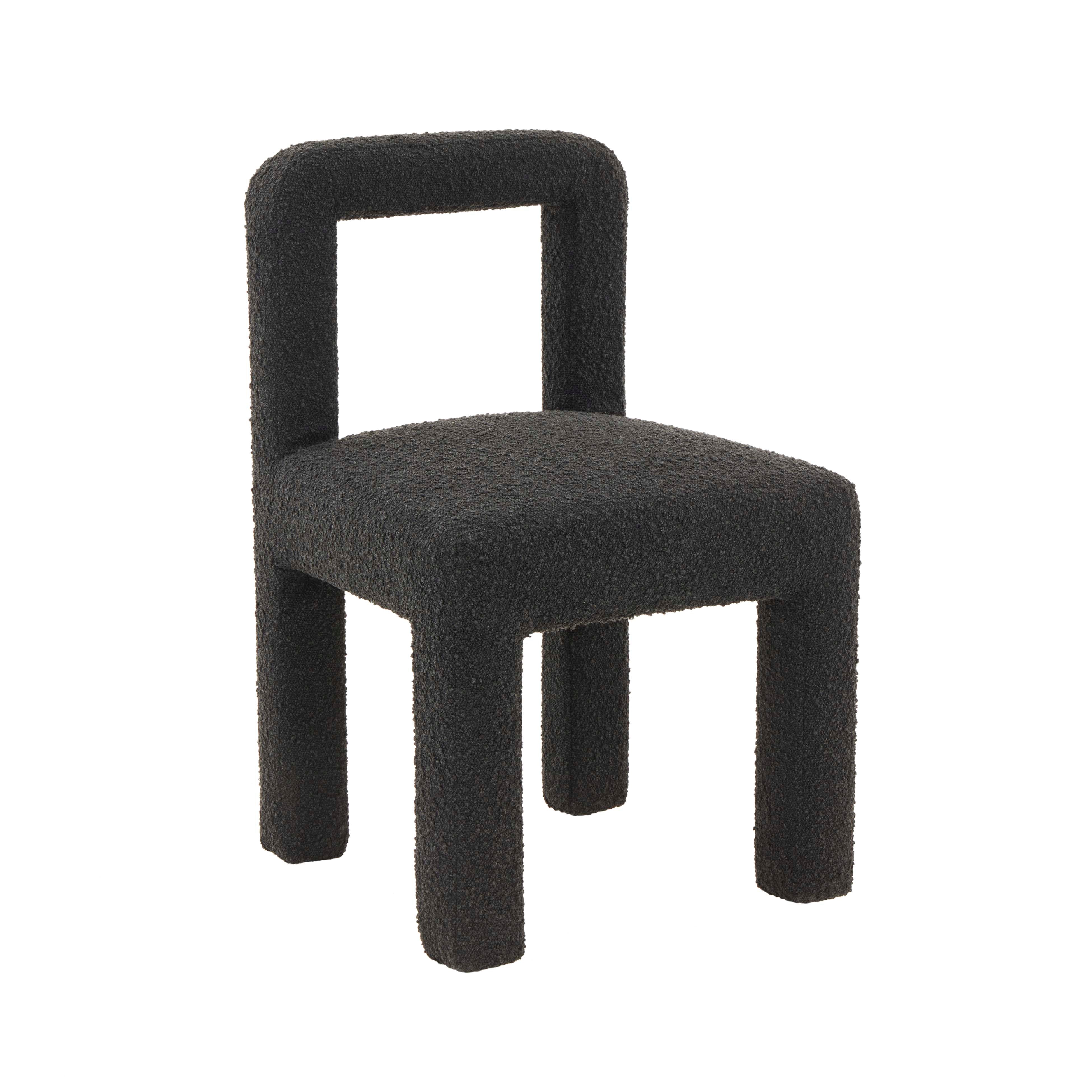 Silla de comedor de Boucle Calie color negro.